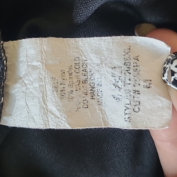 White Birch Goth Black Floral Lace Lined Tank Top Made in USA Womens Size Medium - Picture 16 of 16